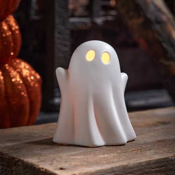 Halloween Large SpookEyes Ceramic Light Up Decoration - 11cm
