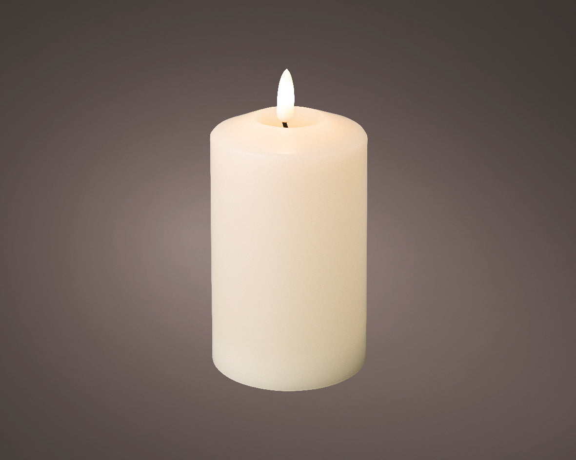 LED Wax Wick Church Candle - Real Flame Effect Technology