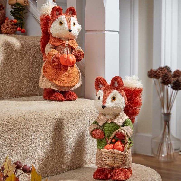 Harvest Girl Fox Autumn Figurine