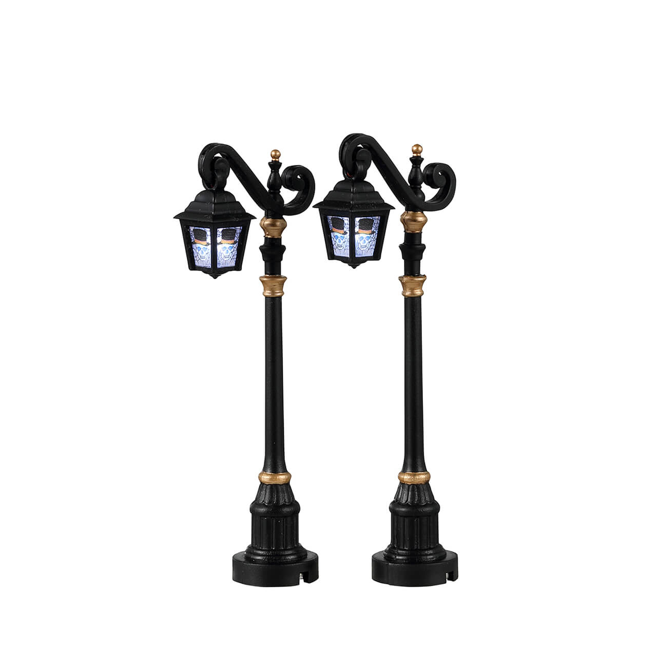Lemax Spooky Town - Skeleton Deco Lamps - Set of 2 Light Up