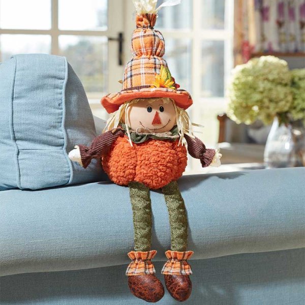 Autumn Mr Scarecrow Sitting LongLegs Figure 60cm