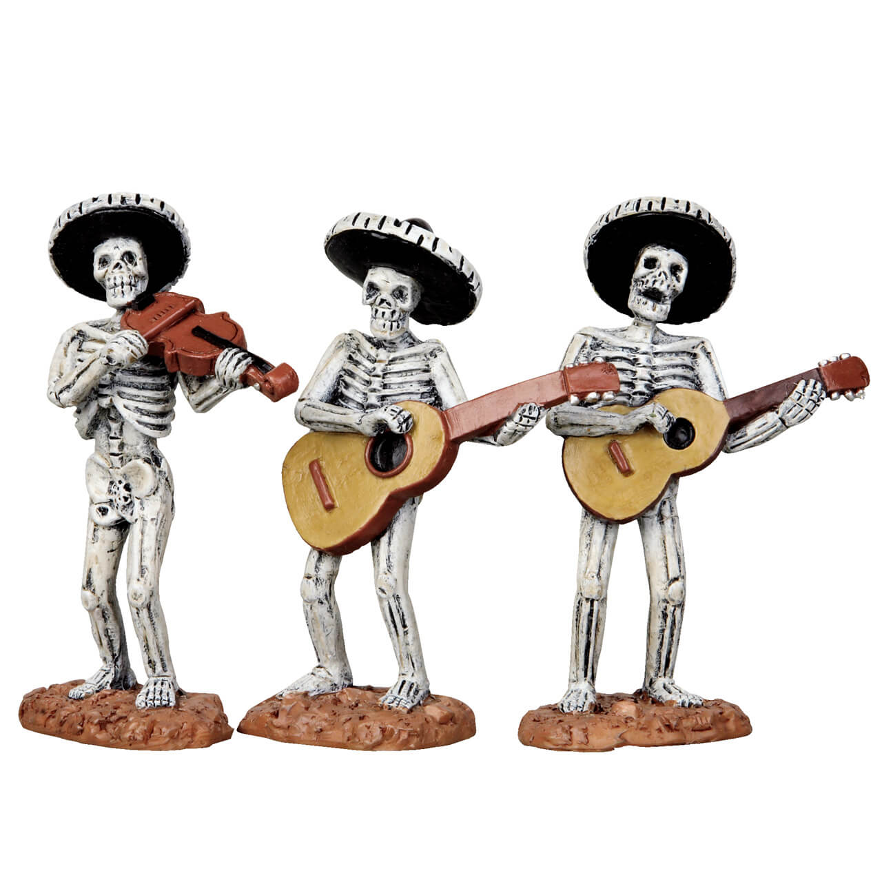 Lemax Spooky Town - Skeleton Mariachi Band Day of the Dead - Set of 3