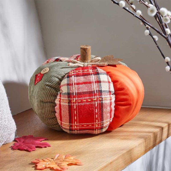 Autumn PatchPumpkin Tartan - 21cm X-Large
