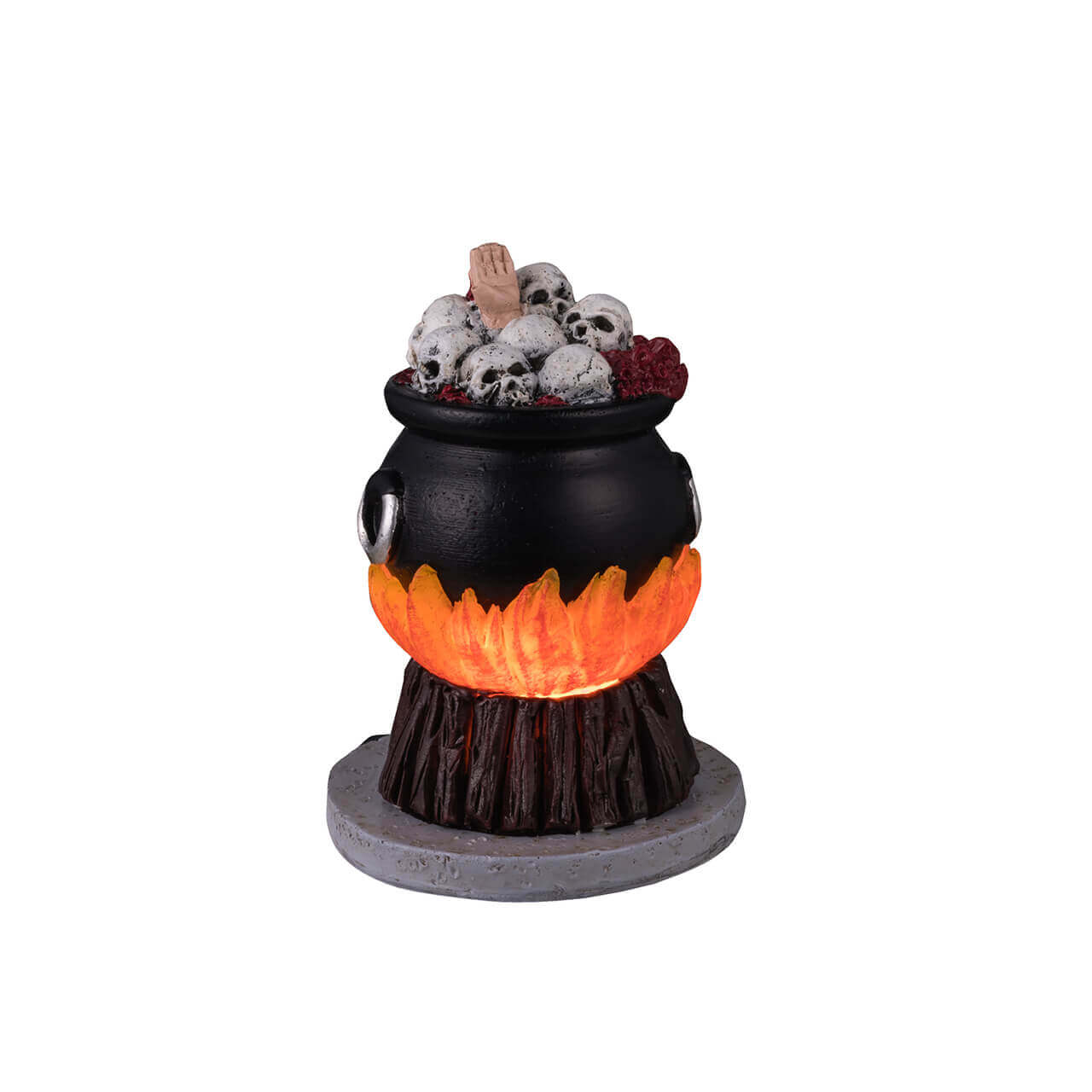 Lemax Spooky Town - Skull Stew Cauldron with LED Lights