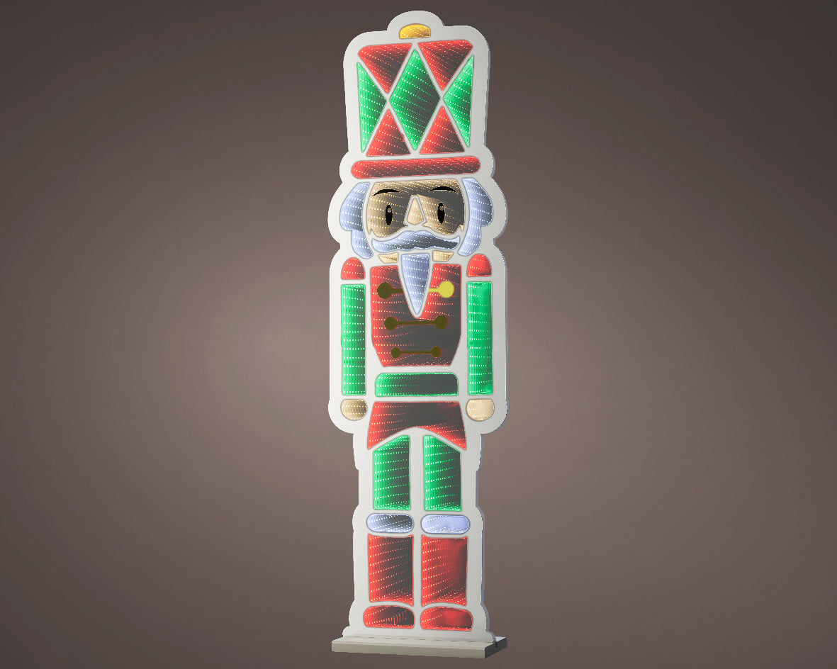 Standing Giant Nutcracker Infinity Mirror Light - 120cm