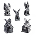Lemax Spooky Town - Gargoyles, Set of 5 Halloween Village Figurines