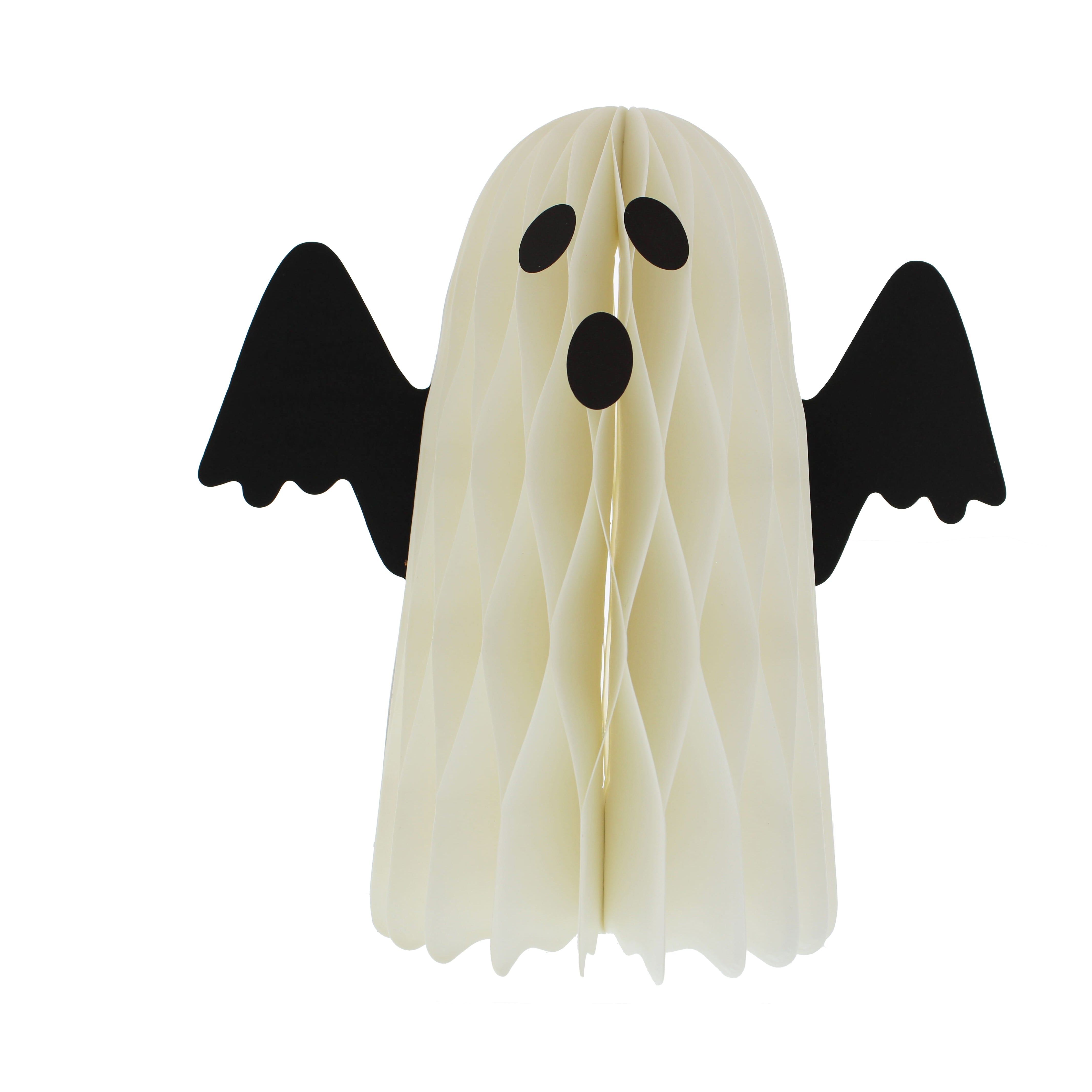 Halloween Paper Honeycomb White Ghost Decoration - 20cm