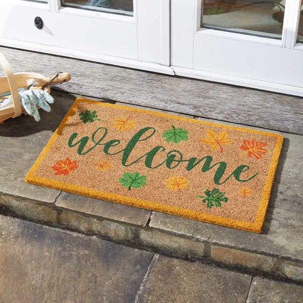 Leafy Welcome Autumn Decoir Door Mat