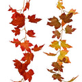 Autumnal Orange Artificial Leaves Garland - 175cm