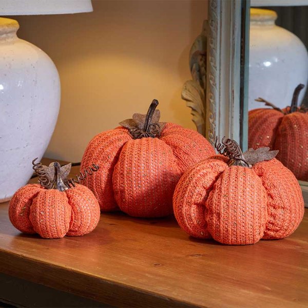 X-Large Orange Halloween Autumn DecorPumpkin - 21cm