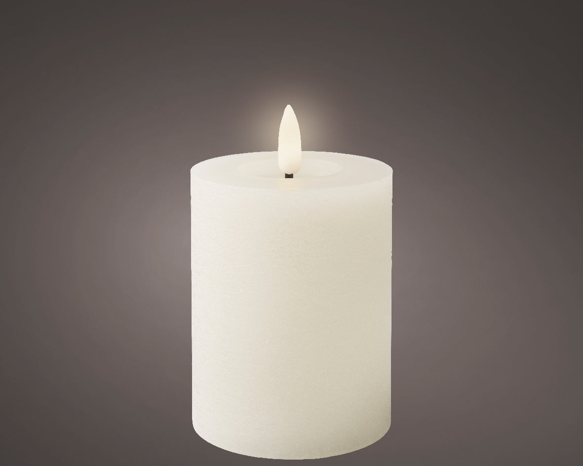 White LED Wax Wick Candle - Real Flame Effect Technology