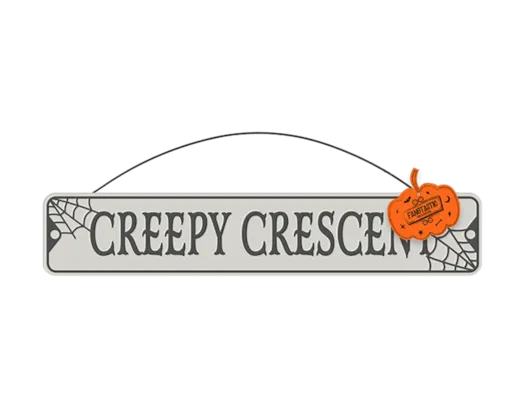 Halloween Metal Plaque