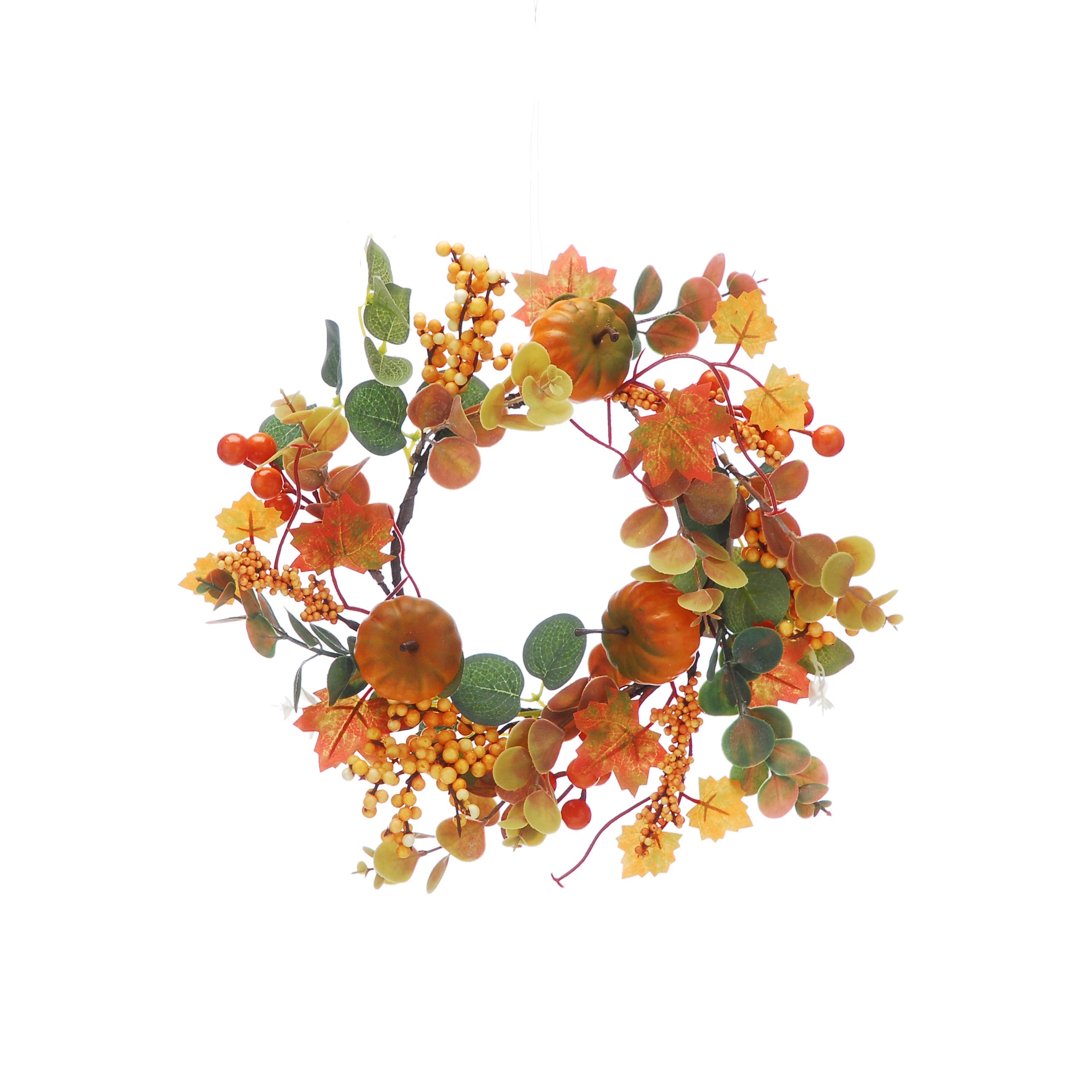 Orange Pumpkin Wreath - 25cm