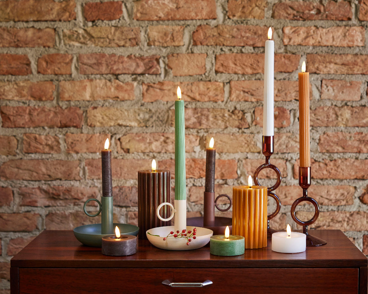 Green Iron Candle Stick Holder