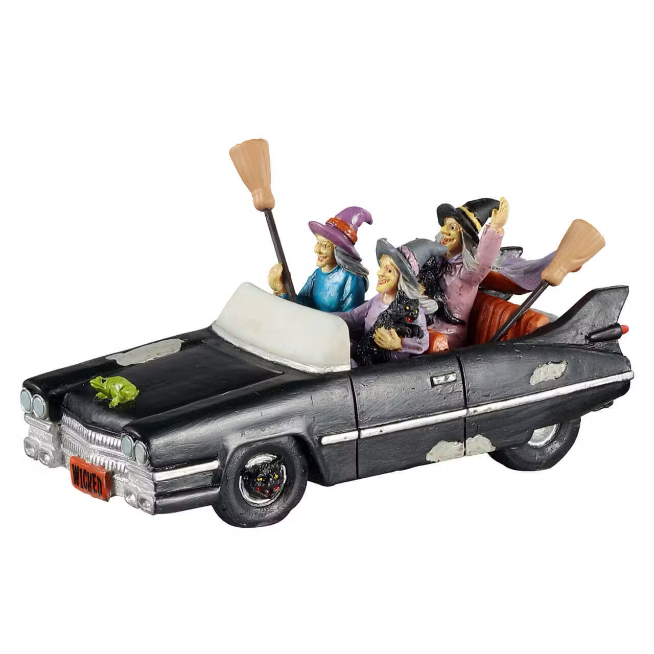 Lemax Spooky Town - Girls Night Out On Halloween Witches in Car