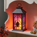Halloween Spider Sparkle Lantern - 29cm
