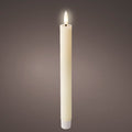 Battery Operated LED Cream Wax Wick Dinner Candle - Box of 2
