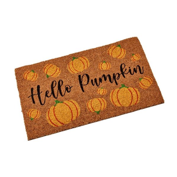 Hello Pumpkin Autumn Decoir Door Mat