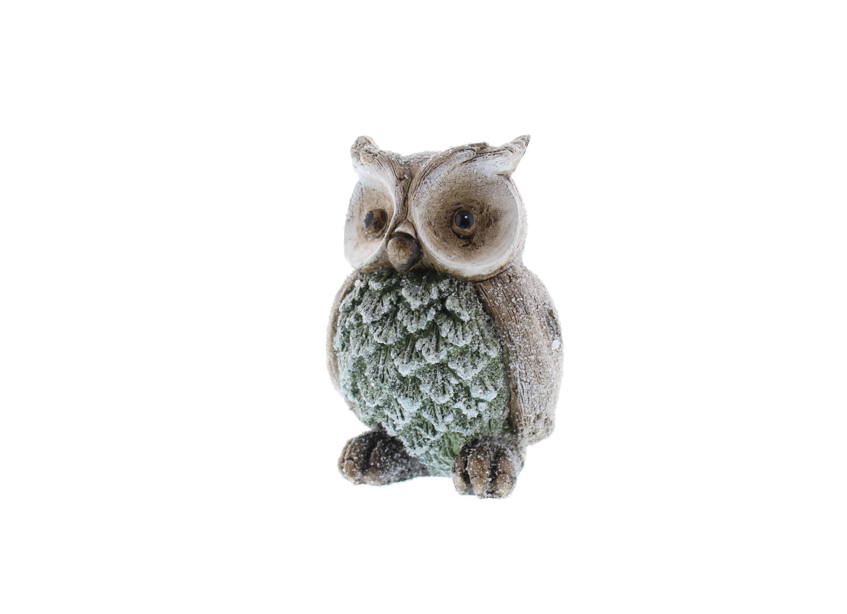 Light & Dark Grey Woodland Owl Ornament - 12cm