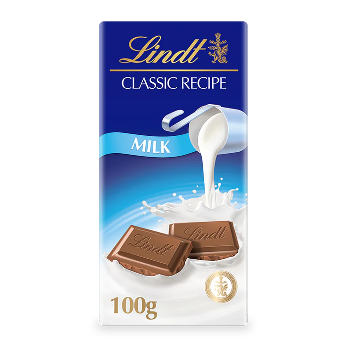 Lindt Classic Milk Bar of Chocolate - 100g