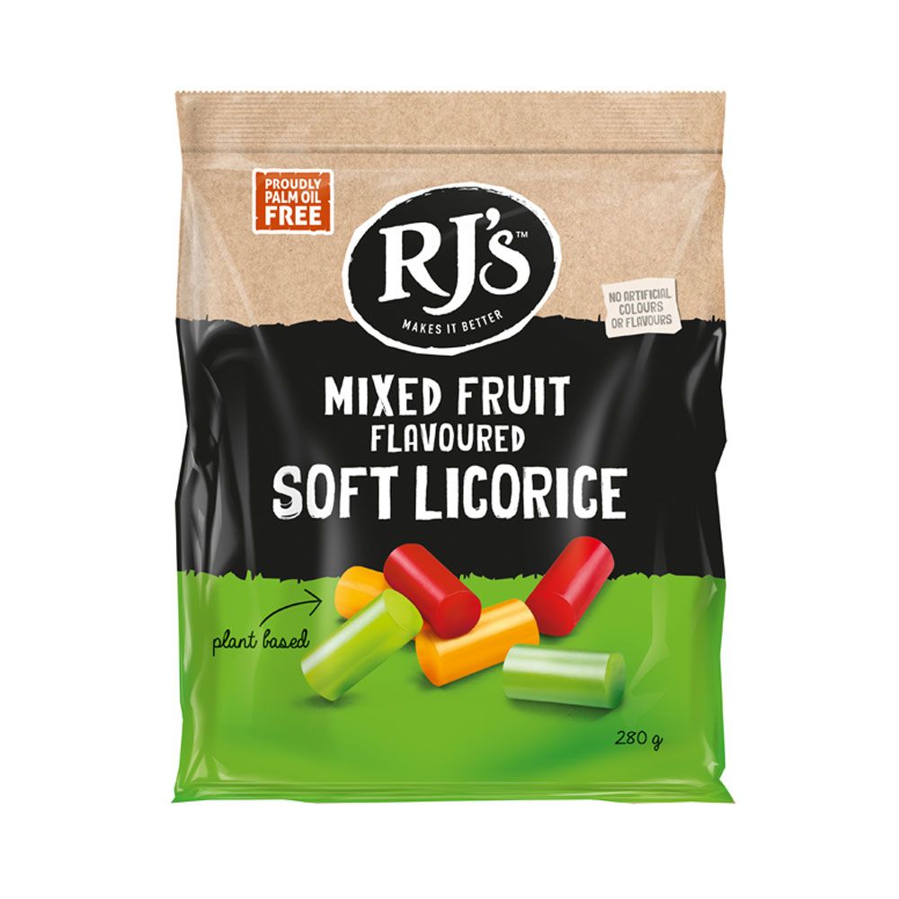 RJ's Licorice - Soft Eating Mixed Fruit Licorice - 280g
